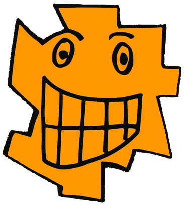 Empy Piglet, Tata #0595: a orange Tareco Tata, hand-drawn by Marcelo and Noel Morera (Tata 1000 Faces)