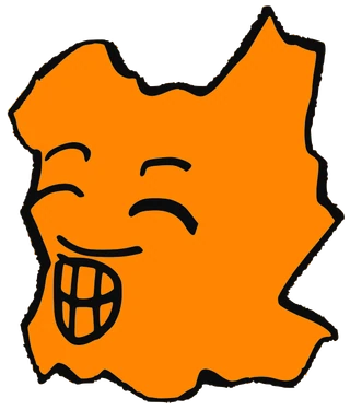 Tin, Tata #0597: a orange Latinx Tata, hand-drawn by Marcelo and Noel Morera (Tata 1000 Faces)