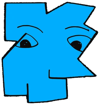 Goat 1, Tata #0611: a blue Tareco Tata, hand-drawn by Marcelo and Noel Morera (Tata 1000 Faces)