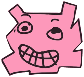 Meep Miip, Tata #0612: a pink Tareco Tata, hand-drawn by Marcelo and Noel Morera (Tata 1000 Faces)