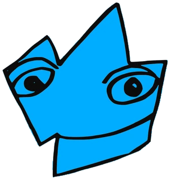 Bic Pink, Tata #0614: a blue Star Tata, hand-drawn by Marcelo and Noel Morera (Tata 1000 Faces)