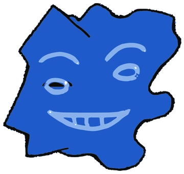 Lak Shar, Tata #0616: a blue Latinx Tata, hand-drawn by Marcelo and Noel Morera (Tata 1000 Faces)