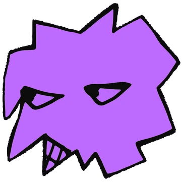 B9B8, Tata #0622: a purple Tareco Tata, hand-drawn by Marcelo and Noel Morera (Tata 1000 Faces)
