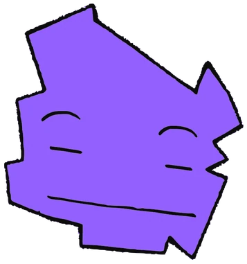Nun Spawn, Tata #0624: a purple Tareco Tata, hand-drawn by Marcelo and Noel Morera (Tata 1000 Faces)