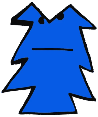 Once Pop, Tata #0626: a blue Star Tata, hand-drawn by Marcelo and Noel Morera (Tata 1000 Faces)