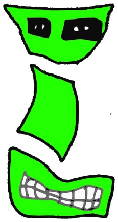 Don Diego de la Vega, Tata #0636: a green Tareco Tata, hand-drawn by Marcelo and Noel Morera (Tata 1000 Faces)