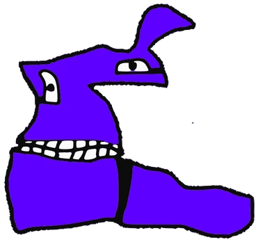 Mr. Slug, Tata #0649: a purple Latinx Tata, hand-drawn by Marcelo and Noel Morera (Tata 1000 Faces)