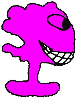 Lila Ike, Tata #0650: a pink Amoeba Tata, hand-drawn by Marcelo and Noel Morera (Tata 1000 Faces)