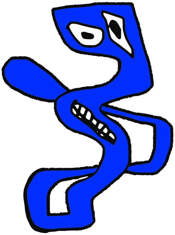 Wynyger, Tata #0653: a blue Darwinism Tata, hand-drawn by Marcelo and Noel Morera (Tata 1000 Faces)