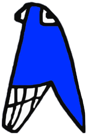 Smol A, Tata #0681: a blue Tareco Tata, hand-drawn by Marcelo and Noel Morera (Tata 1000 Faces)