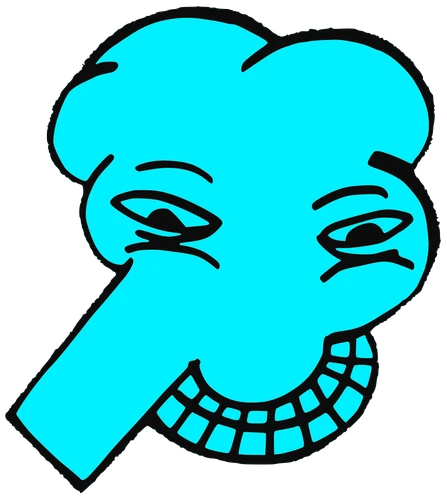 Zulli, Tata #0683: a cyan Latinx Tata, hand-drawn by Marcelo and Noel Morera (Tata 1000 Faces)