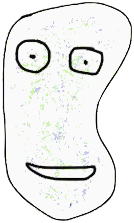 Vogalmon, Tata #0686: a galaxy Amoeba Tata, hand-drawn by Marcelo and Noel Morera (Tata 1000 Faces)