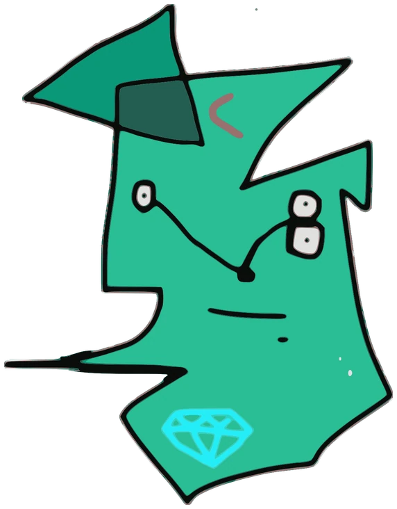 Nicolas Martinez El Brotha, Tata #0713: a green with tattoos Other Tata, hand-drawn by Marcelo and Noel Morera (Tata 1000 Faces)