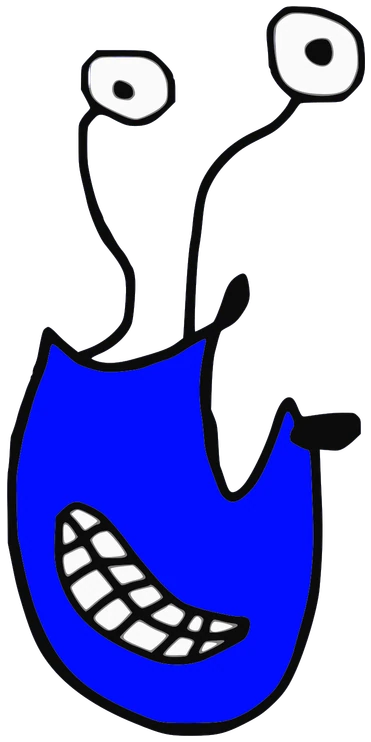 ETeCa, Tata #0714: a blue Darwinism Tata, hand-drawn by Marcelo and Noel Morera (Tata 1000 Faces)