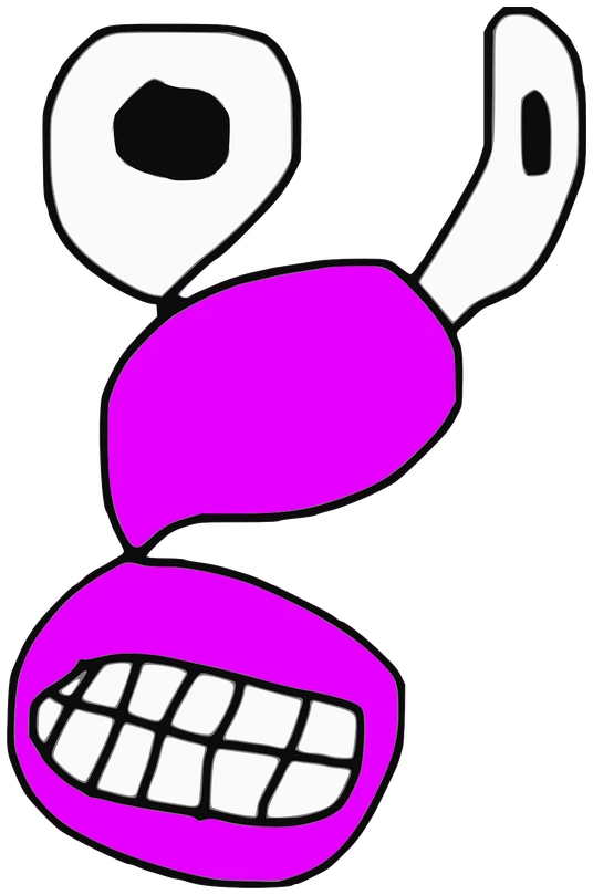 Sarete, Tata #0718: a pink Amoeba Tata, hand-drawn by Marcelo and Noel Morera (Tata 1000 Faces)