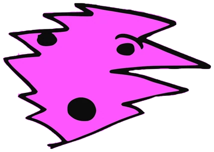 Lagarto, Tata #0760: a pink Star Tata, hand-drawn by Marcelo and Noel Morera (Tata 1000 Faces)