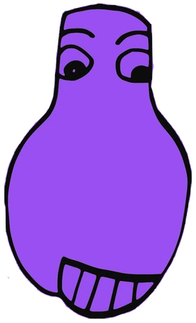 Always, Tata #0761: a purple Amoeba Tata, hand-drawn by Marcelo and Noel Morera (Tata 1000 Faces)