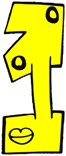 Sacred, Tata #0764: a yellow Tareco Tata, hand-drawn by Marcelo and Noel Morera (Tata 1000 Faces)