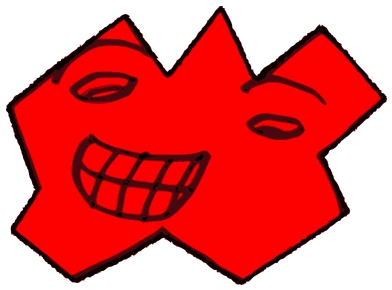 Zuo, Tata #0768: a red Star Tata, hand-drawn by Marcelo and Noel Morera (Tata 1000 Faces)