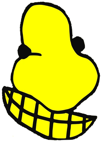 Noloko, Tata #0769: a yellow Amoeba Tata, hand-drawn by Marcelo and Noel Morera (Tata 1000 Faces)