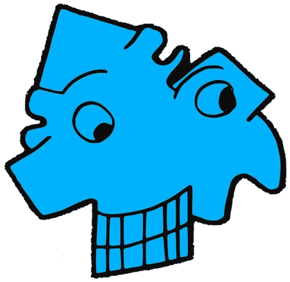 Dspaci, Tata #0787: a blue Latinx Tata, hand-drawn by Marcelo and Noel Morera (Tata 1000 Faces)