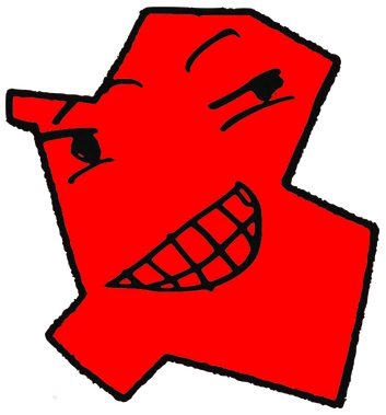 Dub Libitum, Tata #0803: a red Tareco Tata, hand-drawn by Marcelo and Noel Morera (Tata 1000 Faces)