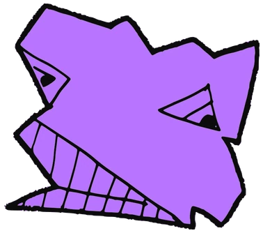 Bloise, Tata #0807: a purple Tareco Tata, hand-drawn by Marcelo and Noel Morera (Tata 1000 Faces)