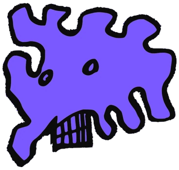Hythm FT, Tata #0808: a purple Amoeba Tata, hand-drawn by Marcelo and Noel Morera (Tata 1000 Faces)