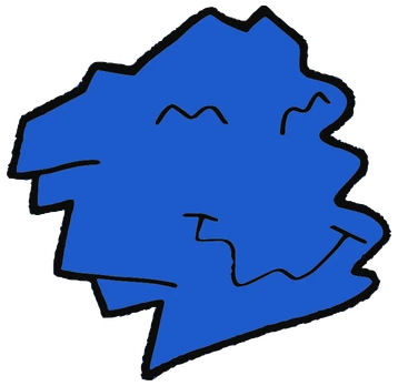 1950, Tata #0812: a blue Latinx Tata, hand-drawn by Marcelo and Noel Morera (Tata 1000 Faces)