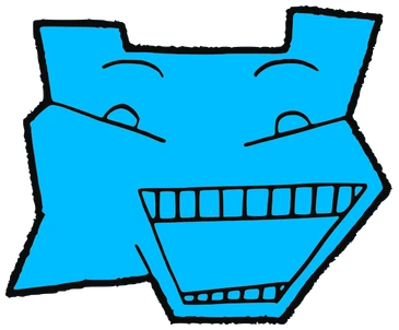 One G, Tata #0814: a blue Tareco Tata, hand-drawn by Marcelo and Noel Morera (Tata 1000 Faces)