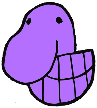 DMMT, Tata #0820: a purple Amoeba Tata, hand-drawn by Marcelo and Noel Morera (Tata 1000 Faces)