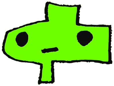 Wolfson, Tata #0832: a green Latinx Tata, hand-drawn by Marcelo and Noel Morera (Tata 1000 Faces)