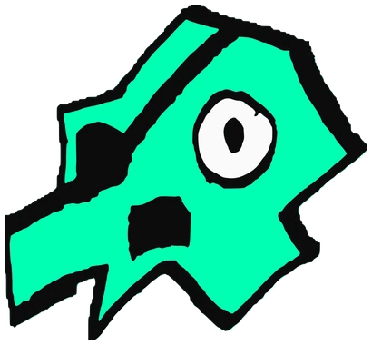 Jack Sparrow, Tata #0844: a green Tareco Tata, hand-drawn by Marcelo and Noel Morera (Tata 1000 Faces)