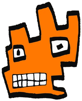 Drawf, Tata #0851: a orange Tareco Tata, hand-drawn by Marcelo and Noel Morera (Tata 1000 Faces)