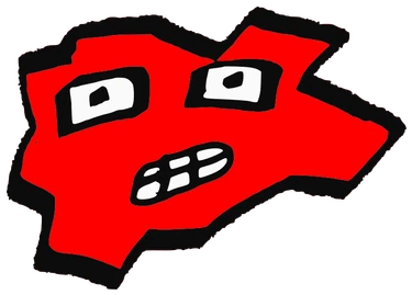 Zano, Tata #0858: a rojo Tareco Tata, hand-drawn by Marcelo and Noel Morera (Tata 1000 Faces)