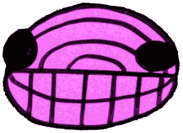 Hilma, Tata #0866: a pink Amoeba Tata, hand-drawn by Marcelo and Noel Morera (Tata 1000 Faces)