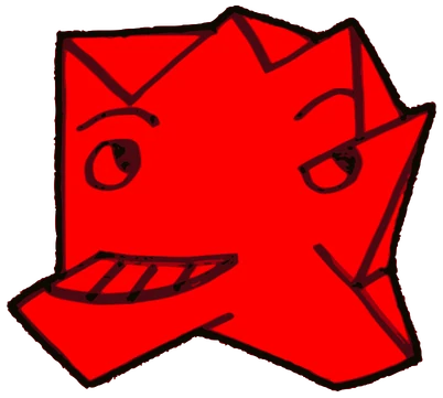 Agkult, Tata #0884: a red Latinx Tata, hand-drawn by Marcelo and Noel Morera (Tata 1000 Faces)
