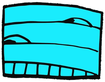 Colly, Tata #0887: a blue Tareco Tata, hand-drawn by Marcelo and Noel Morera (Tata 1000 Faces)