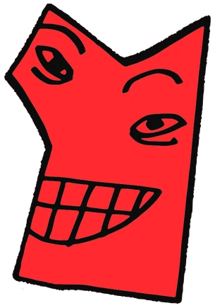 Jota, Tata #0894: a red Latinx Tata, hand-drawn by Marcelo and Noel Morera (Tata 1000 Faces)