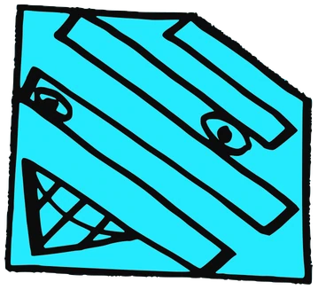 Vinilo, Tata #0895: a blue Tareco Tata, hand-drawn by Marcelo and Noel Morera (Tata 1000 Faces)
