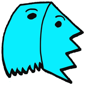 Ultimate Jpeg, Tata #0900: a cyan Tareco Tata, hand-drawn by Marcelo and Noel Morera (Tata 1000 Faces)