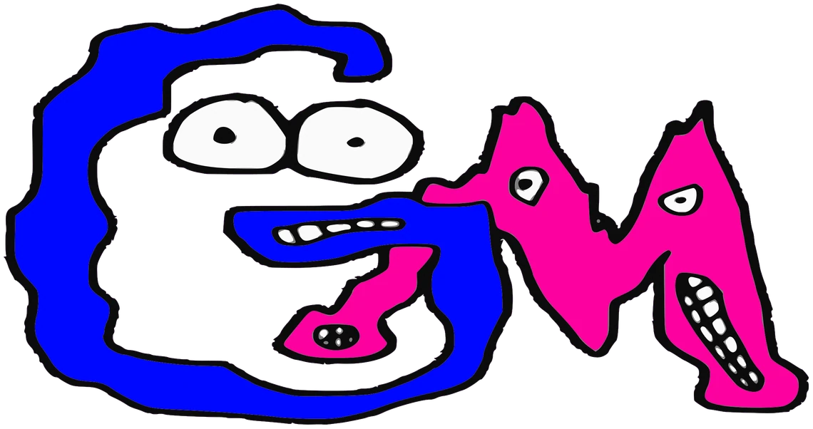 GM, Tata #0927: a pink and blue Darwinism Tata, hand-drawn by Marcelo and Noel Morera (Tata 1000 Faces)