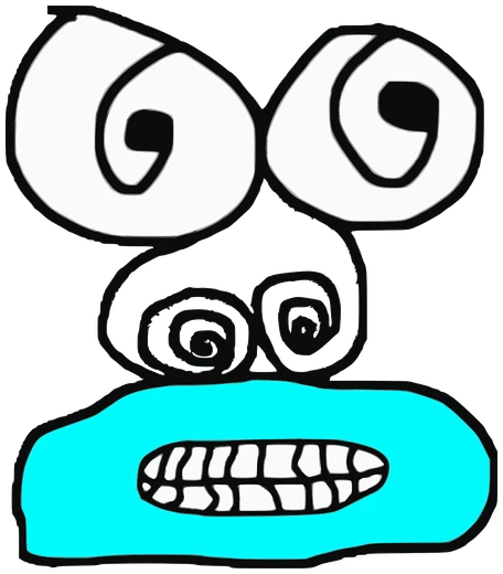 C, Tata #0934: a blue Stitches Tata, hand-drawn by Marcelo and Noel Morera (Tata 1000 Faces)