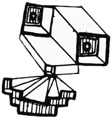 Tetris, Tata #0942: a black and white Halzzzzi Tata, hand-drawn by Marcelo and Noel Morera (Tata 1000 Faces)