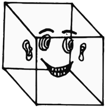 Cuby, Tata #0949: a black and white Halzzzzi Tata, hand-drawn by Marcelo and Noel Morera (Tata 1000 Faces)