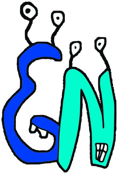 GN, Tata #0951: a blue and cyan Other Tata, hand-drawn by Marcelo and Noel Morera (Tata 1000 Faces)