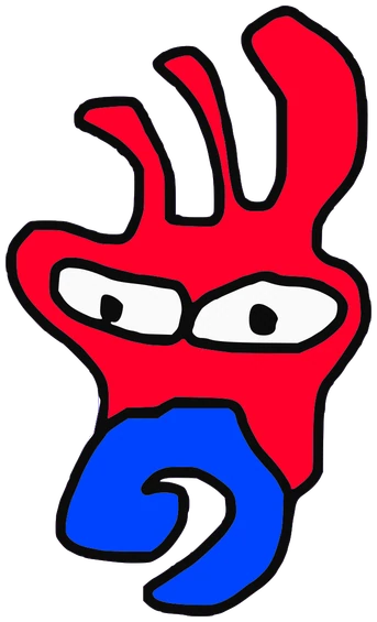 Coki, Tata #0952: a blue and red Latinx Tata, hand-drawn by Marcelo and Noel Morera (Tata 1000 Faces)