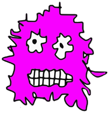Robert, Tata #0957: a pink Amoeba Tata, hand-drawn by Marcelo and Noel Morera (Tata 1000 Faces)