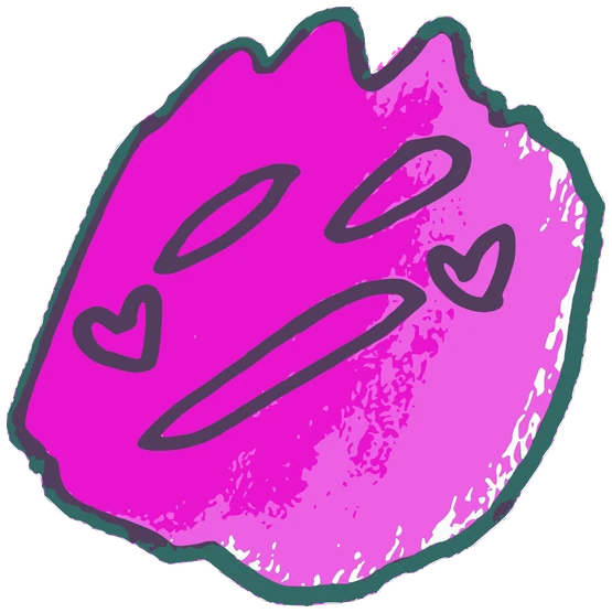 Gosh, Tata #0967: a pink Kinzzzz Tata, hand-drawn by Marcelo and Noel Morera (Tata 1000 Faces)
