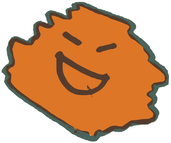 Osvaldo, Tata #0969: a orange Kinzzzz Tata, hand-drawn by Marcelo and Noel Morera (Tata 1000 Faces)